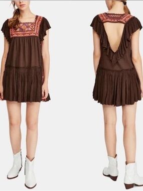 Free people day glow mini dress